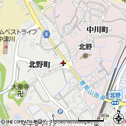 岐阜県中津川市北野町4-21周辺の地図