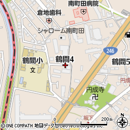 東京都町田市鶴間4丁目周辺の地図