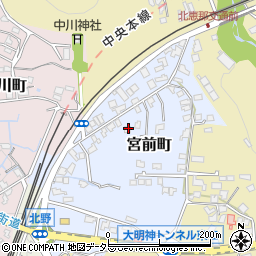 岐阜県中津川市宮前町1-23周辺の地図