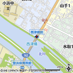 西津橋詰周辺の地図