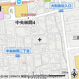 神奈川県大和市中央林間4丁目21周辺の地図