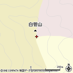 白菅山周辺の地図