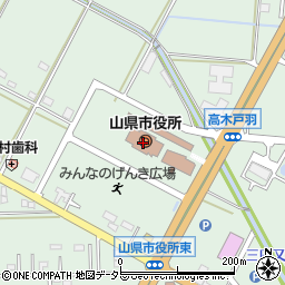 岐阜県山県市周辺の地図