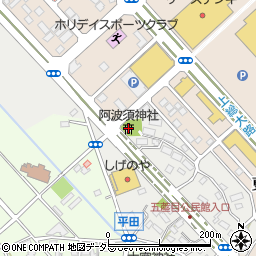 阿波須神社周辺の地図