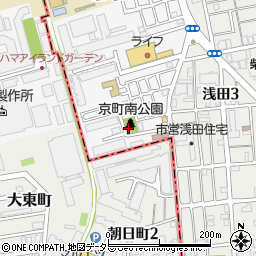 京町南公園周辺の地図