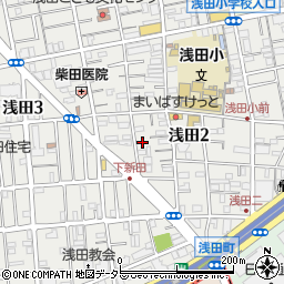 神奈川県川崎市川崎区浅田周辺の地図
