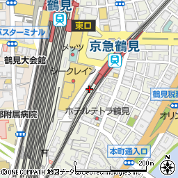 京急鶴見自転車駐輪場周辺の地図