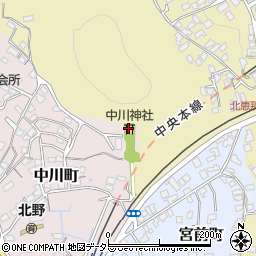 中川神社周辺の地図