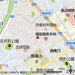 鳥取県鳥取市材木町167周辺の地図
