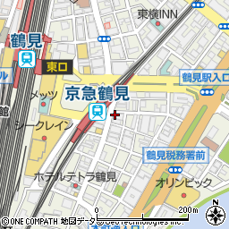 ファミリーマート京急鶴見駅前店周辺の地図