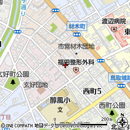鳥取県鳥取市材木町163周辺の地図