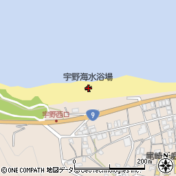 宇野海水浴場周辺の地図