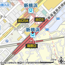 カフェ ラット 25° 新横浜駅店周辺の地図