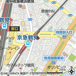 ローソン・スリーエフ京急鶴見駅前店周辺の地図