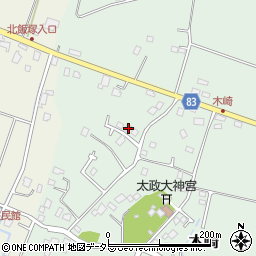 千葉県大網白里市木崎112周辺の地図