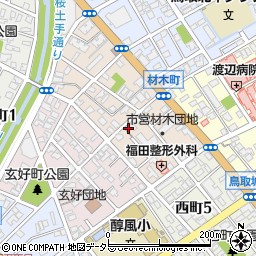 鳥取県鳥取市材木町178周辺の地図