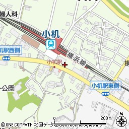 横浜市営駐輪場小机駅周辺の地図
