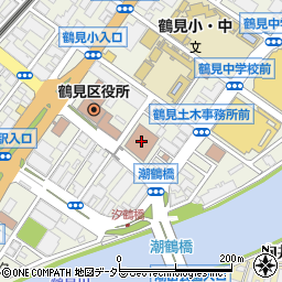 鶴見郵便局周辺の地図