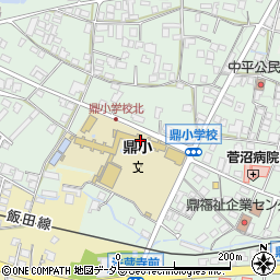 飯田市立鼎小学校周辺の地図
