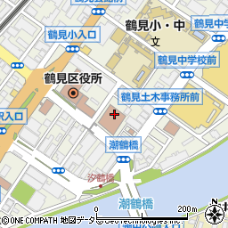 鶴見郵便局周辺の地図