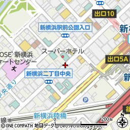 神奈川県横浜市港北区新横浜周辺の地図