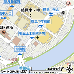 神奈川日産鶴見中央店周辺の地図