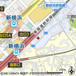 横浜篠原郵便局周辺の地図