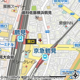 松屋鶴見東口店周辺の地図