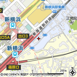 横浜篠原郵便局周辺の地図