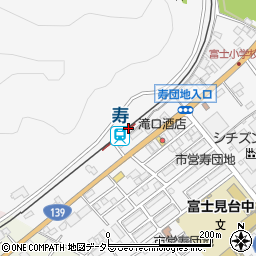 山梨県富士吉田市周辺の地図