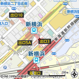 横浜市役所交通局高速鉄道本部　新横浜駅周辺の地図