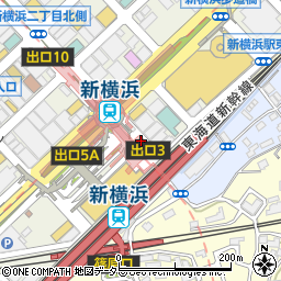 新横浜駅北口公衆トイレ周辺の地図