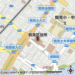 鶴見区役所　総務部地域振興課区民活動支援係周辺の地図
