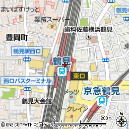 神奈川県横浜市鶴見区周辺の地図