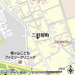鳥取県境港市三軒屋町周辺の地図