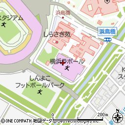 横浜市役所健康福祉局　横浜ラポール・情報文化周辺の地図