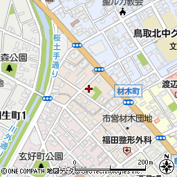 鳥取県鳥取市材木町217周辺の地図