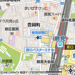モスバーガー鶴見西口店周辺の地図