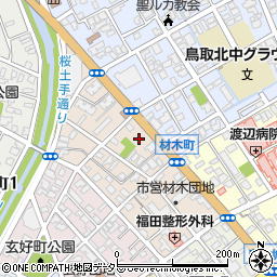 鳥取県鳥取市材木町223周辺の地図