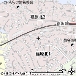 神奈川県横浜市港北区篠原北周辺の地図
