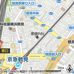 東横ＩＮＮ横浜鶴見駅東口周辺の地図