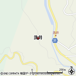 鳥取県岩美町（岩美郡）洗井周辺の地図