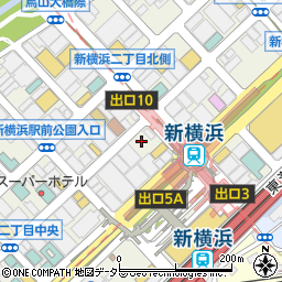 タイムズ新横浜駅前駐車場周辺の地図