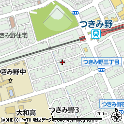 神奈川県大和市つきみ野周辺の地図