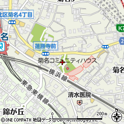 菊名町公園周辺の地図