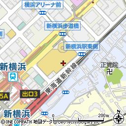 新横浜プリンスホテル・プリンスペペ駐車場周辺の地図