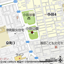 小田公園周辺の地図