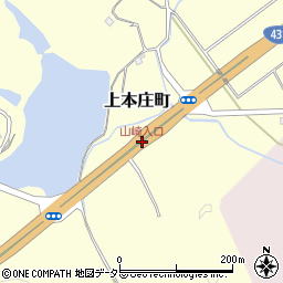 山崎入口周辺の地図