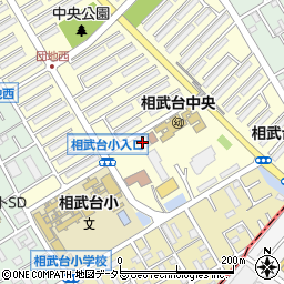 相武台団地自治会館周辺の地図