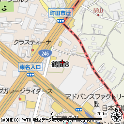 東京都町田市鶴間8丁目周辺の地図